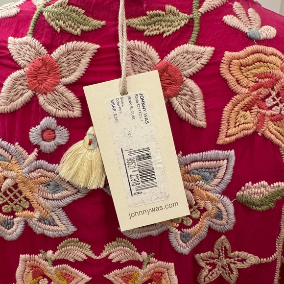 Johnny Was Jenai Blouse in Festive Fuschia. Size L. NWT - Picture 15 of 15